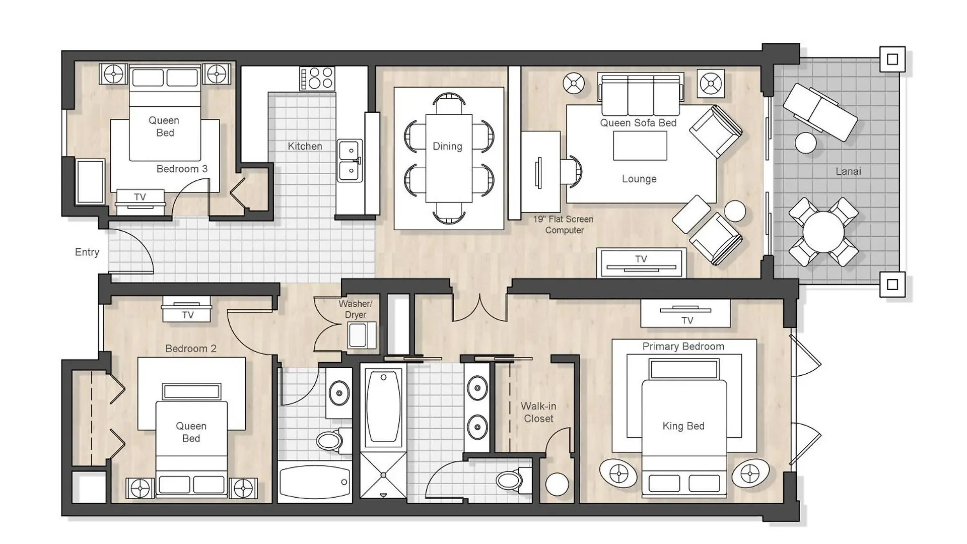 3-Bed Villa 208 At Turtle Bay 카후쿠